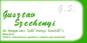 gusztav szechenyi business card